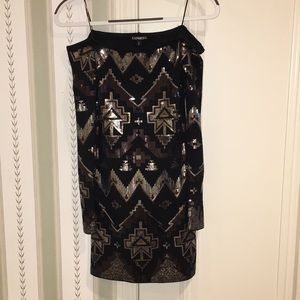 Long sleeve & strapless bodycon dress